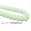 1 fil d'environ 140 perles à facettes rondelles en verre 3x4mm Vert d'eau 2J1115