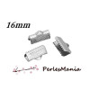 50 GRIFFE PINCE ATTACHE RUBAN  16mm ARGENT PLATINE  embouts, serre fils