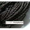 10 m fil tressé simili cuir MARRON FONCE P5016 diamètre 3mm