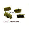 50 GRIFFE PINCE ATTACHE RUBAN  10mm BRONZE embouts, serre fils