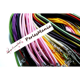 10 colliers RAS DE COU en soie TISSEE MULTICOLOR 3mm, H11S005 DIY