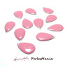 20 SEQUINS EMAILLES FORME GOUTTE ROSE AO27 22mm , DIY
