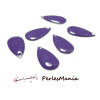 20 SEQUINS EMAILLES FORME GOUTTE D'EAU VIOLET A105 21mm, DIY