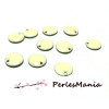 10 sequins médaillons émaillés biface rond 10mm IVOIRE , DIY
