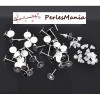 boucle d'oreille clou puce PLATEAU 4mm ARGENT VIF QUALITE CUIVRE, S1168471 ( vendu avec 500 embouts poussoir plastique )