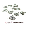 PAX: environ 50 pendentifs COQUILLE SAINT JACQUES 2N8187 VIEIL ARGENT breloques, DIY