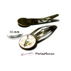 20 pièces: 10 supports de barrettes clips 16mm BRONZE et 10 cabochons