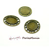2 pendentifs CONNECTEUR ARTY OVALE BRONZE ref248