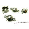 10 pendentifs connecteur dome ref 2B4610 VIEIL ARGENT 15 par 11mm