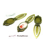 2 pièces: 1 SUPPORT MARQUE PAGE ARTY 18 par 25 mm Bronze H118401 et 1 cabochon