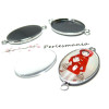 20 pièces: 10 support de CONNECTEURS ARGENT PLATINE qualité OVALE 13 par 18mm et 10 cabochons