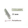 PAX 50 GRIFFE PINCE ATTACHE RUBAN 35mm ARGENT PLATINE serre fils