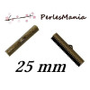PAX 100 GRIFFE PINCE ATTACHE RUBAN 25mm BRONZE embouts, serre fils