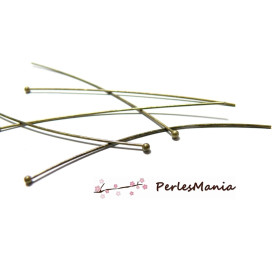 Tiges tête ronde 45 par 0.7mm BRONZE QUALITE CUIVRE