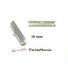 PAX 50 GRIFFE PINCE ATTACHE RUBAN 30mm ARGENT PLATINE serre fils