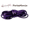 2m de cordon plat 6mm VIOLET style paillette disco simili cuir S1169151