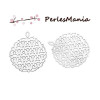 ESTAMPES DENTELLE ARGENT PLATINE EN ACIER INOXYDABLE S1180985 pour création de bijoux raffinés