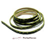 Environ 1,15 mètre de cordon SIMILI CUIR GUEPARD ton VERT KAKI 5 par 2MM A3204