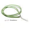 2 colliers RAS DE COU en soie TISSEE VERT PASTEL 3mm, H11S061 DIY
