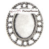 10 pendentifs CONNECTEUR ARTY OVALE VIEIL ARGENT ref249