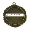 10 pendentifs CONNECTEUR ARTY VINTAGE BRONZE 30mm ref198