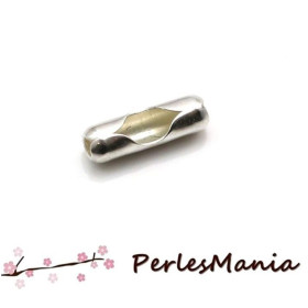 PAX 1000 FERMOIRS CONNECTEURS CHAINE A BILLES BOULES 1,5 -2mm ARGENT PLATINE S113245