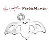 PAX 20 pendentifs HALLOWEEN CHAUVE SOURIS vieil argent 24mm S1183008