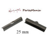 PAX 50 GRIFFE PINCE ATTACHE RUBAN 25mm GUN METAL embouts, serre fils