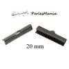 PAX: 50 GRIFFE PINCE ATTACHE RUBAN 20mm GUN METAL embouts, serre fils