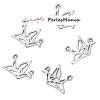 PAX 30 PENDENTIFS OISEAU ORIGAMI VIEIL ARGENT S1182322