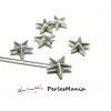 PERLES INTERCALAIRES ETOILE 12mm VIEIL ARGENT P119324