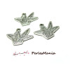 PAX 10 Pendentifs GRUES IMPERIALES ORIGAMI 22mm VIEIL ARGENT, S1182320