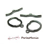 1 set TRES GRANDS fermoirs T toggle POP ART GUN METAL H1113 , DIY