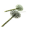10 Supports de barrette Bronze Ref 63 retro dentelle