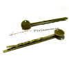 2 Supports de barrette BRONZE AVEC TROU qualité