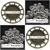 pendentifs CONNECTEUR ARTY BRONZE ref 197 et 10 cabochons en 14mm en verre transparents