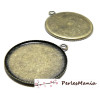 10 Supports de pendentif 16mm PLATEAU BRONZE ref 26813