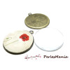 20 pièces: 10 Supports de pendentif 14mm PLATEAU BRONZE et 10 cabochons