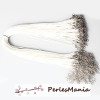 10 colliers RAS DE COU en CORDE CIREE BLANC1.5mm ref125 avec chaine d'extension , DIY