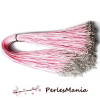 Colliers RAS DE COU en CORDE CIREE ROSE CLAIR 1.5mm