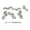 Pendentifs breloque moustache 30mm VIEIL ARGENT
