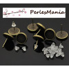PAX: 30 Supports de Boucle d'oreille puce 10mm BRONZE et 30 poussoirs S117429