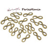 PAX 30 PENDENTIFS PERLES BRELOQUES CONNECTEURS BRONZE NOEUDS INFINI S1114468