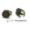 2 support de bagues griffe 16m 2D8417 BRONZE