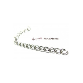 Environ 50 chaines de confort 5cm, chaine d'extension, de règlage ARGENT PLATINE
