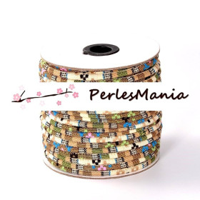 1m de CORDON ROND ETHNIQUE 4mm ref 308