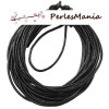1 mètre CORDON FIL CUIR VERITABLE 2.5mm NOIR, 2G7305