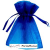 10 GRANDES pochettes organza BLEU ELECTRIQUE ( environ 20 par 30cm ) H416