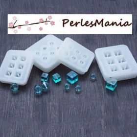 1 MOULE EN SILICONE 6 CUBES 16mm utilisation FIMO RESINE S1182300