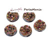 PAX 50 cabochons plat druzy, drusy ronds 12mm S1176700